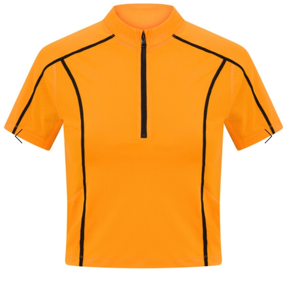 Tri Mountain Short Sleeve Active Zip Top
